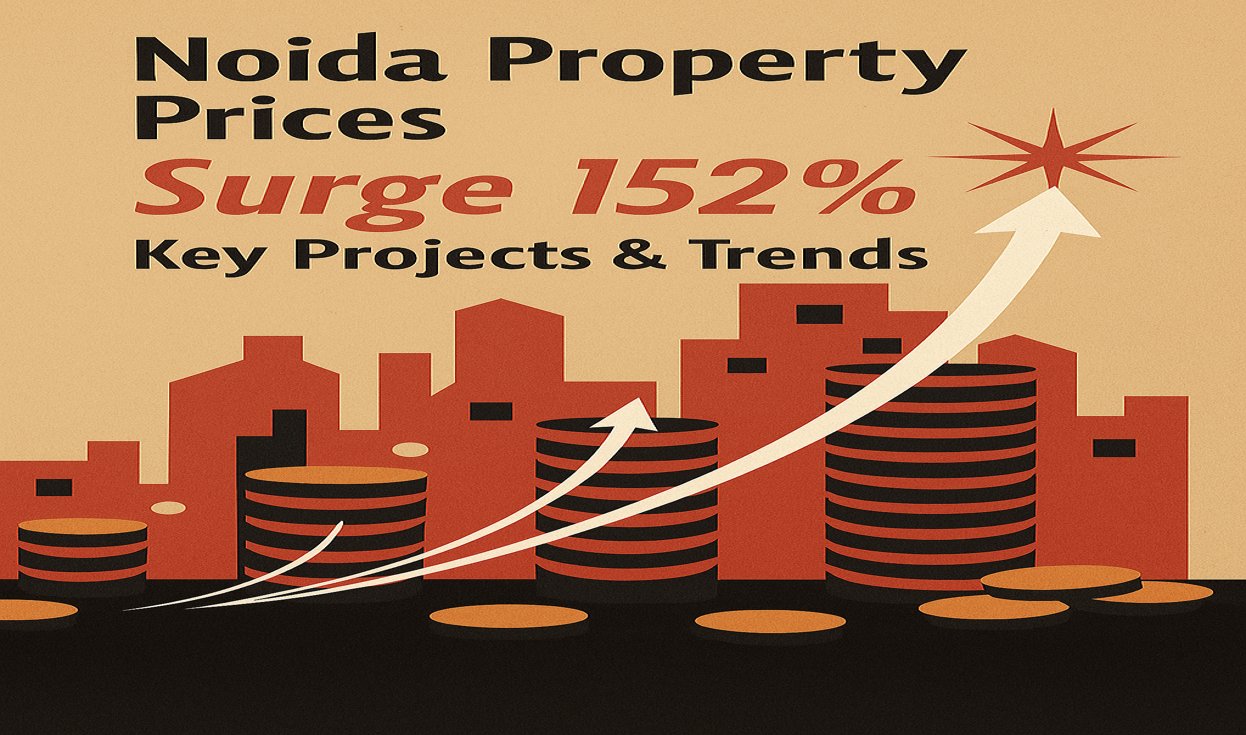 Noida property prices surge 152 percent with rising real estate trends and key projects highlighted.